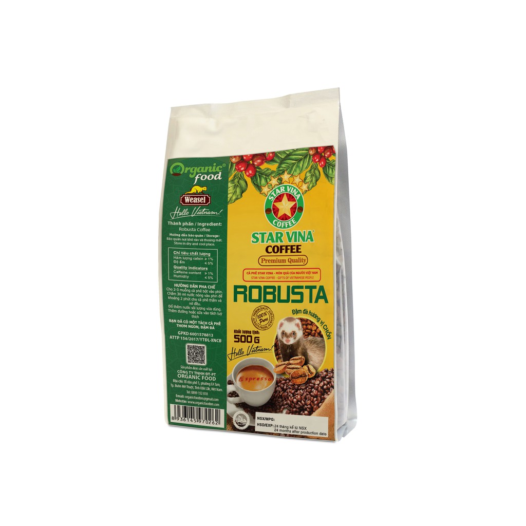 Cà phê Robusta Hạt Rang Xay Mộc Nguyên Chất - Pha Phin, Pha Máy | BigBuy360 - bigbuy360.vn