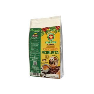 Cà phê Robusta Hạt Rang Mộc Nguyên Chất 500Gr - Pha Phin, Pha Máy
