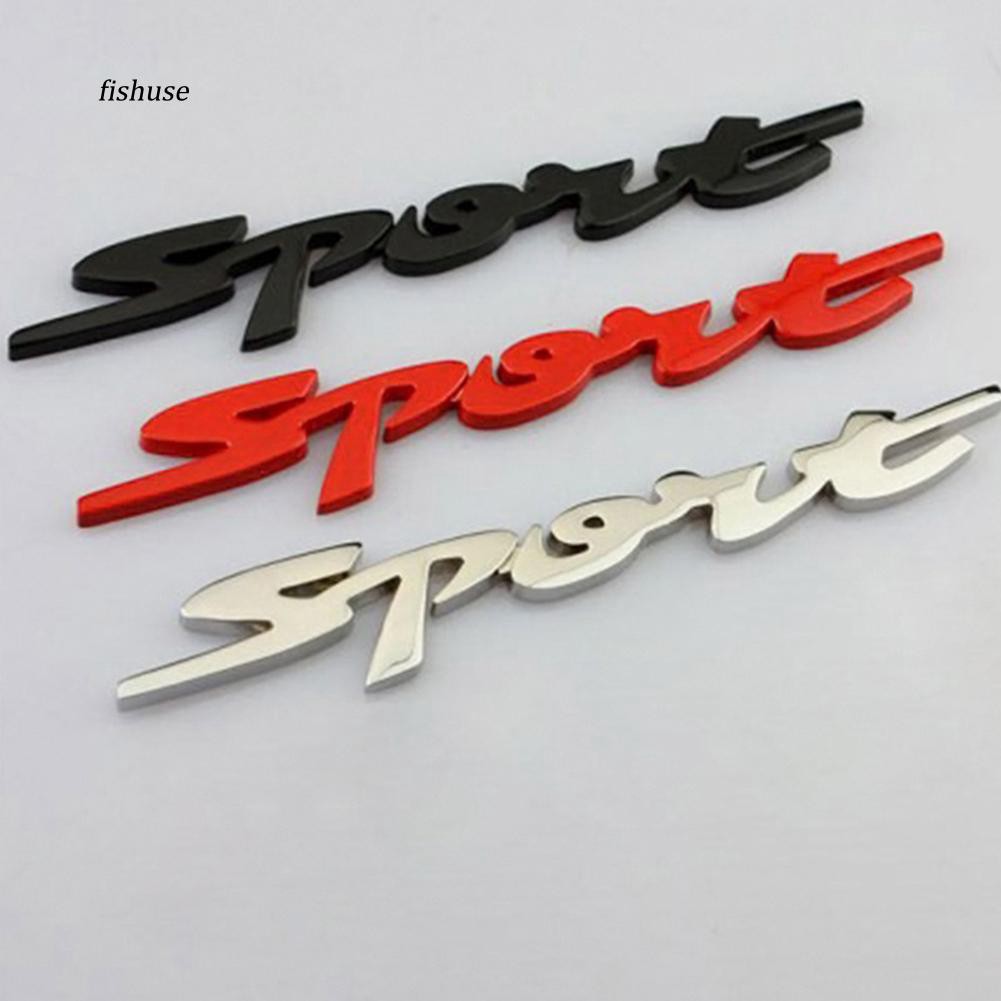 Miếng dán trang trí xe ô tô họa tiết chữ 3D