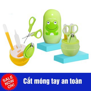 [GIAO MÀU NGẪU NHIÊN] Bộ cắt móng trẻ em hình viên thuốc 4 chi tiết