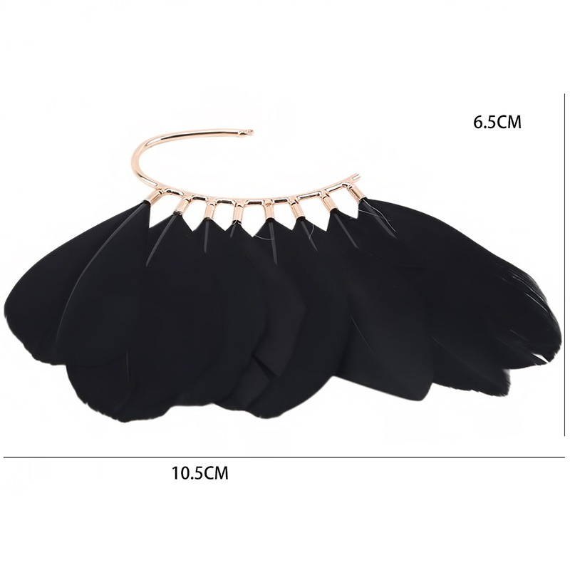 1 khuyên kẹp vành tai hình lông vũ độc đáo