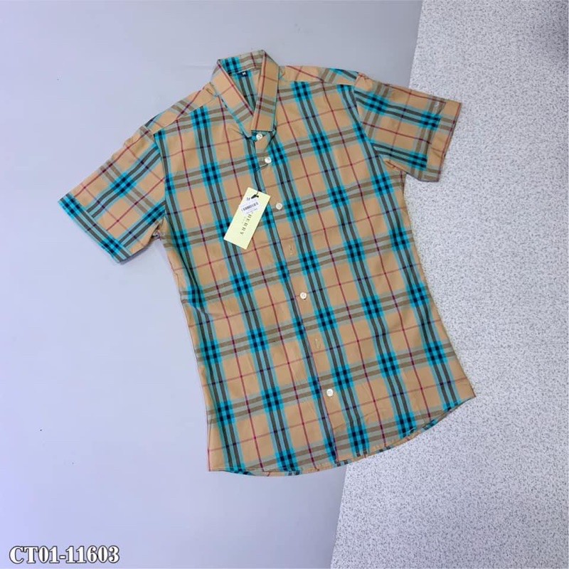 Áo sơ mi BBR cộc tay kẻ sọc màu cực đẹp | BigBuy360 - bigbuy360.vn