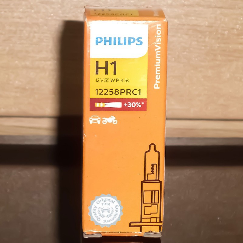 Bóng đèn Ô Tô Philips Premium Vision Chân H1 12258PRC1 12V/55W