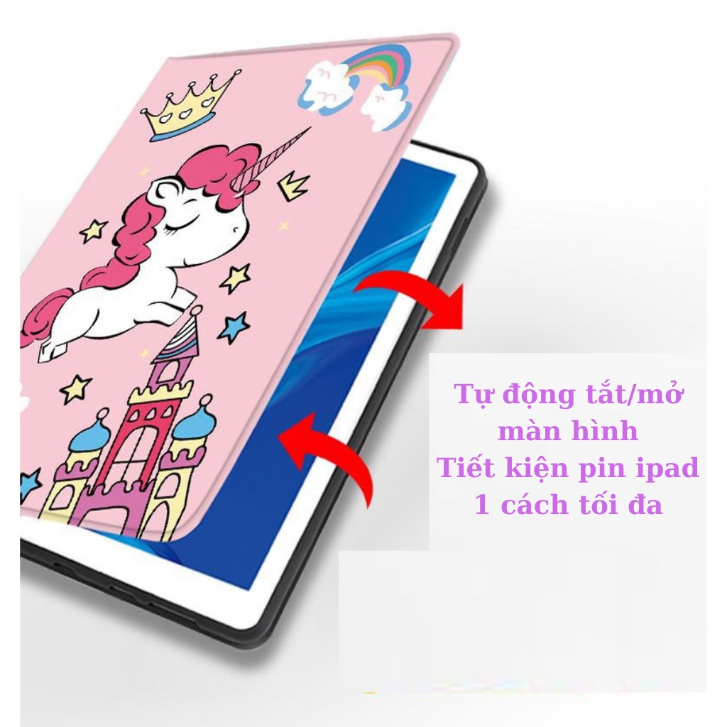 [Mã ELHA9 giảm 15% đơn 50K] Bao da ipad Silicon hình Cô gái màu hồng iPad Pro 11/Air 3/Air 4/ gen5/6/7/8/9...MART CASE