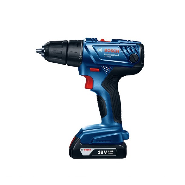 Máy khoan vặn vít dùng pin Bosch GSR 180-LI + phụ kiện