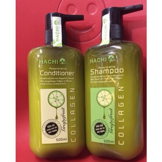 Cặp dầu gội dầu xả HACHI cho tóc gãy rụng/dầu/gàu/hư tổn 500ml