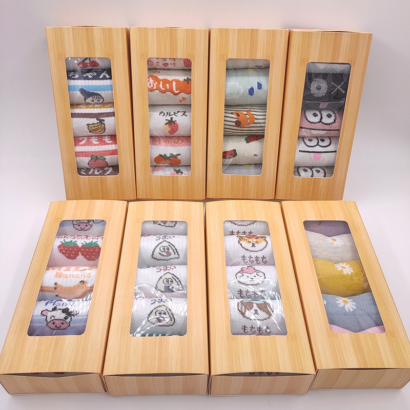 Bộ 5 Đôi Vớ Cotton Màu Kẹo Ngọt Thời Trang Hàn Quốc Cho Bé