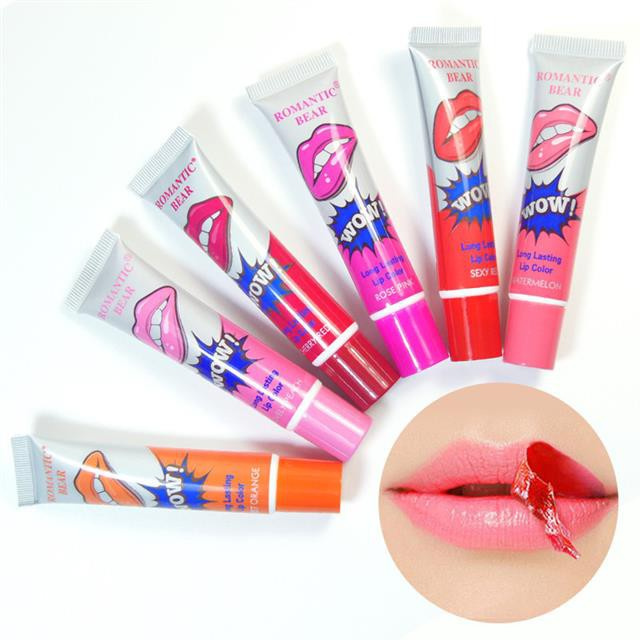 Factory Direct sales ROMANTIC BEAR makeup smear-proof makeup Sexy lip gloss tear and pull lipstick lip gloss wholesale
