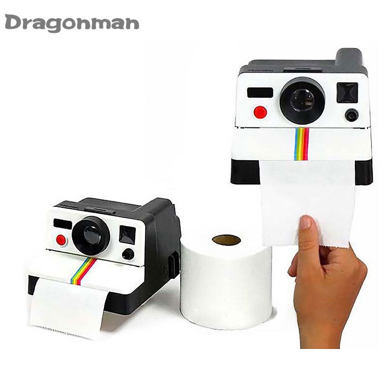  Retro Polaroids Camera Shape Inspired Tissue Box Toilet Paper Roll Holder Box Bathroom Decor