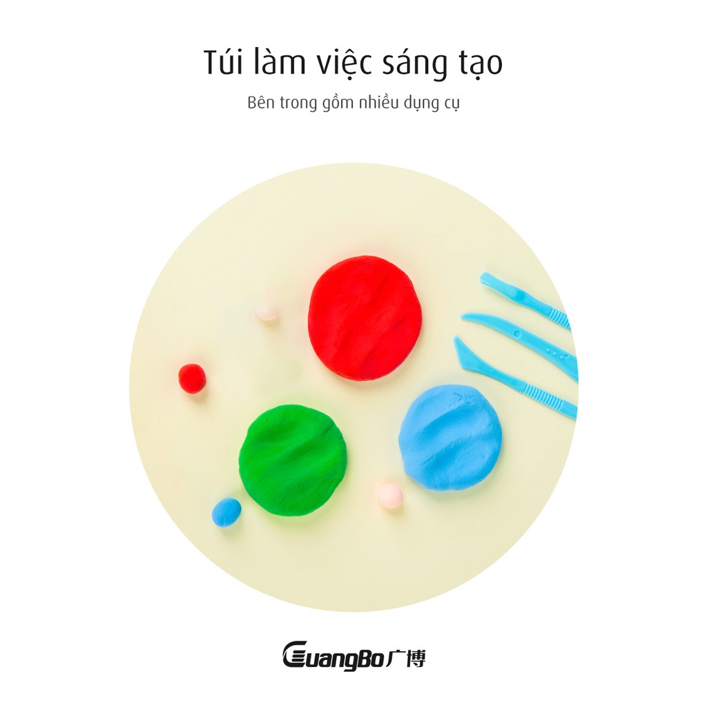 Vỉ đất nặn nhẹ tự khô làm butter slime, an toàn Softclay GuangBo, tạo hình theo ý muốn 12/24 màu H04010/ 11