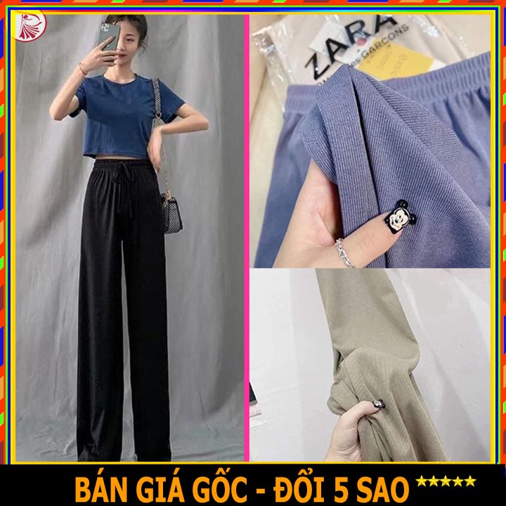 ❤️GIÁ SẬP SÀN❤️ QUẦN ỐNG RỘNG LƯNG THUN TĂM  DÀY MỊN MÁT,Quần ống rộng culottes xuông dài