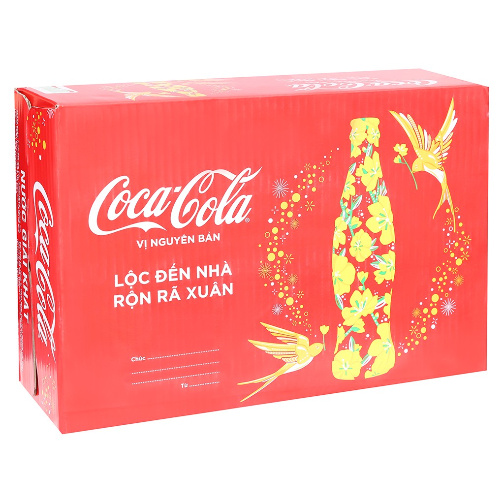 [ Giao hoả tốc ]Thùng 24 lon nước ngọt coca cola 320ml mãu tết 2022