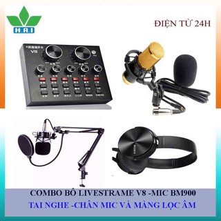 Bộ livestrame v8 và míc bm900