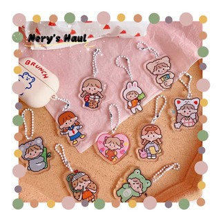 Móc khoá hoạt hình cô gái dễ thương/ keyring cô gái cute