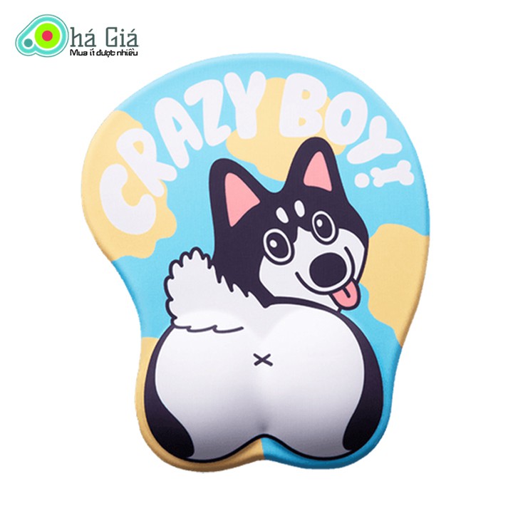 Miếng Lót Chuột Máy Tính Laptop Có Đệm Kê Silicone Mouse Pad Anime Corgi Bàn Di Chống Mỏi Cổ Tay Dễ Thương Cute Cỡ Lớn