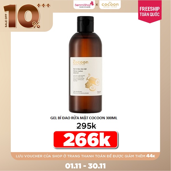 GEL BÍ ĐAO RỬA MẶT COCOON WINTER MELON CLEANSER