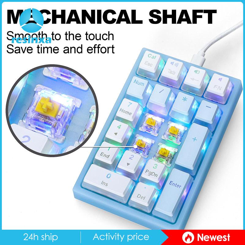 Bàn Phím Số Cơ 21 Phím Có Đèn LED RGB Cho Laptop