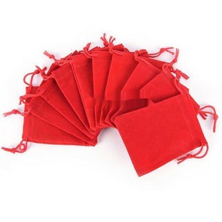 Túi nhung đỏ dây rút 10*12cm
