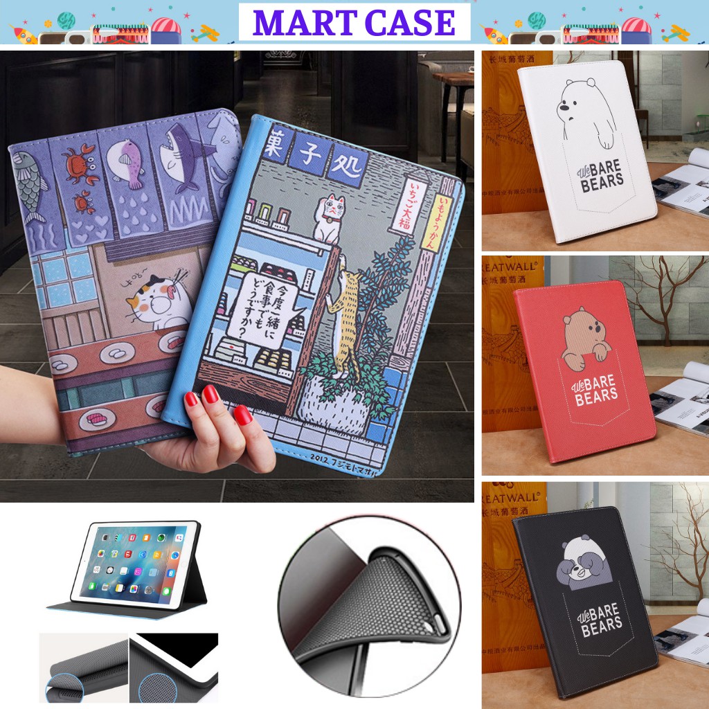 Bao da ipad gen 8 silicon hình Mèo ăn tiệc ốp ipad Air 4/Pro 11''/9.7/10.5/Air 3/10.2 gen 7/8...MART CASE