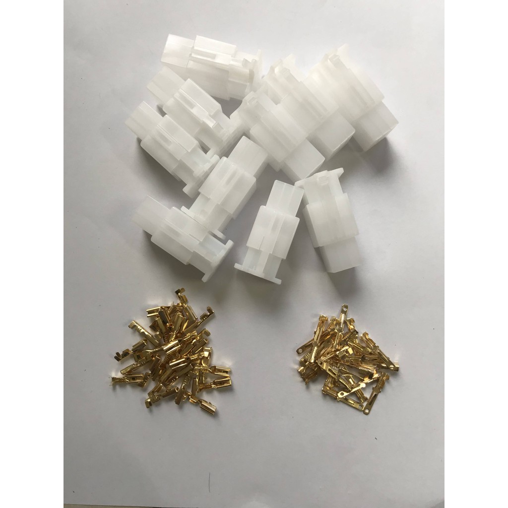 Đầu cos xe máy-Giắc nhựa 9P 2.8 + ghim đực cái 2.8mm