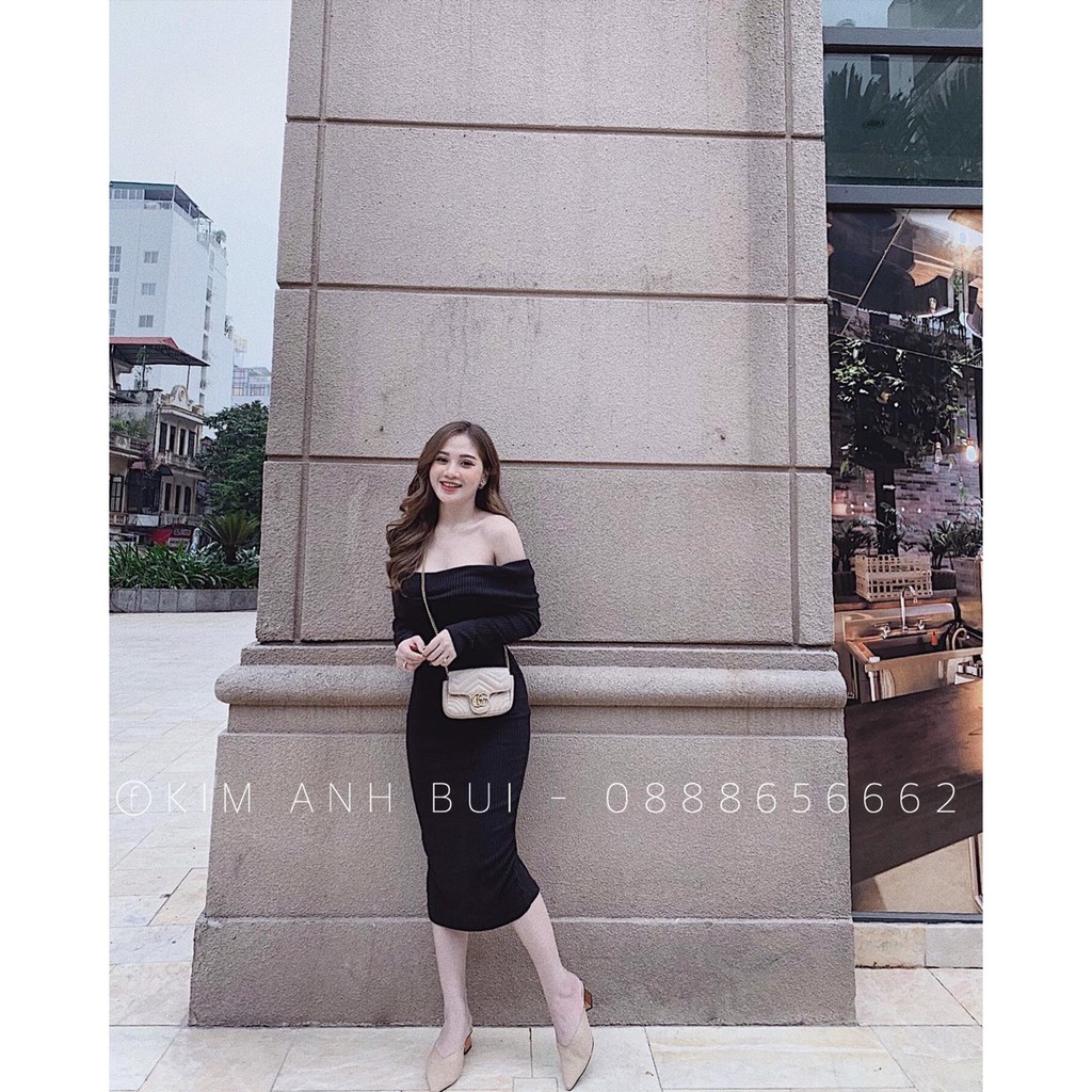 VÁY LEN BODY TRỄ VAI xẻ sau