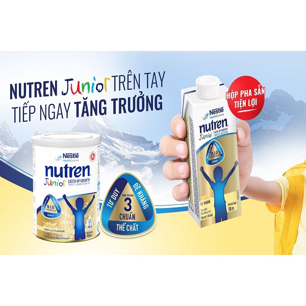Sữa Bột Pha Sẵn Nutren Junior Chính Hãng - Sữa Nước dinh dưỡng tăng cân 200ml/hộp