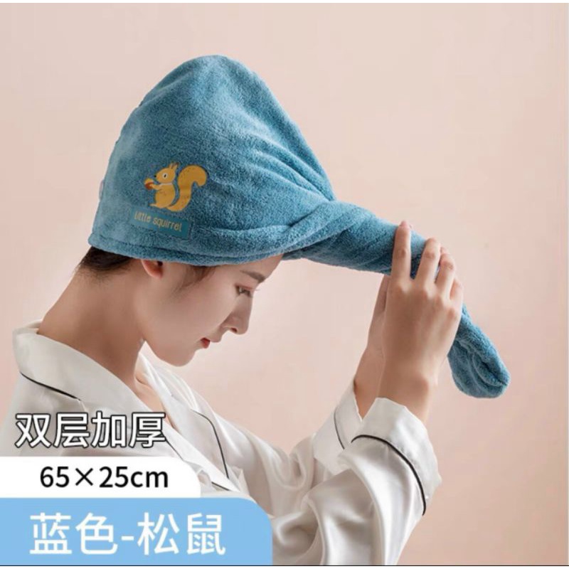 ❈Mũ trùm đầu thấm hút tốt nhanh khô thiết kế dễ thương cho nữ