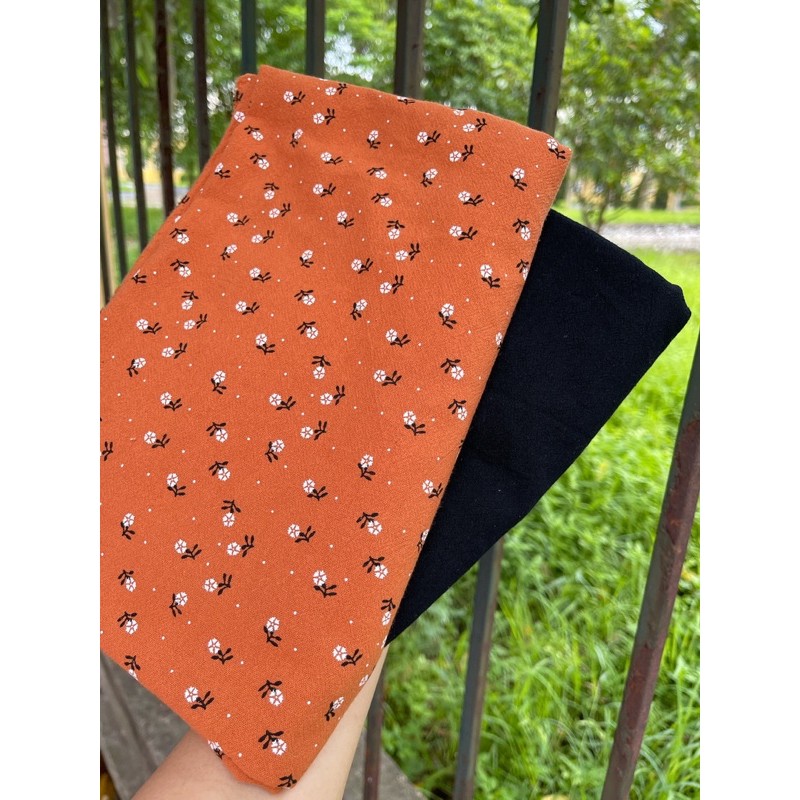 vải thô đũi mẫu thiết kế riêng ghép set gồm 1m màu trơn và 1m hoạ tiết dùng may váy,áo,đồ bộ