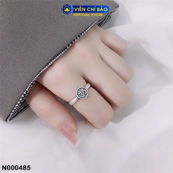 Nhẫn bạc nữ Chủng tử Chữ Om chất liệu bạc Thái 925 thời trang phụ kiện trang sức nữ thương hiệu Viễn Chí Bảo N000485