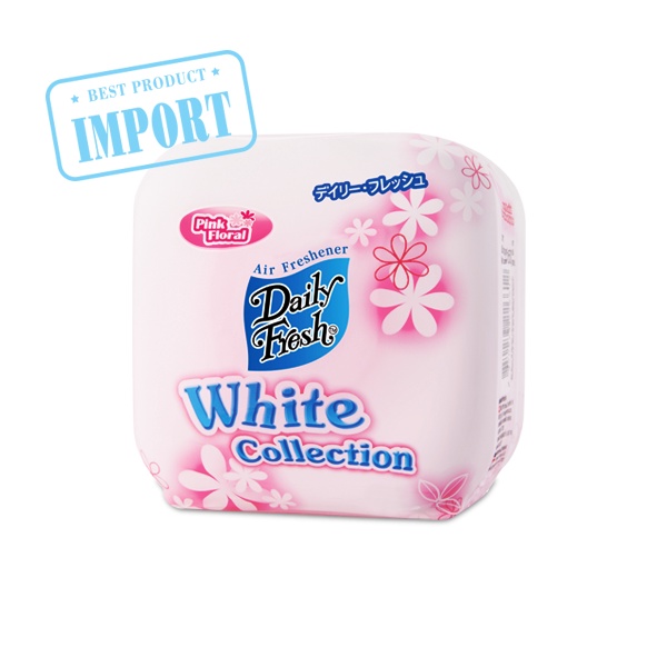Sáp Thơm Daily Fresh White Collection Pink Floral 150g hương nhẹ nhàng nữ tính sáp thơm xe hơi/ô tô sang trọng nhập khẩu