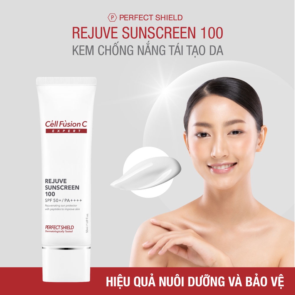 Kem chống nắng bảo vệ, phục hồi da tổn thương Rejuve Sunscreen 100 SPF50+, PA++++ - Cell Fusion C Expert