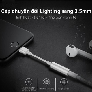 Jack Chuyển 3.5 Sang Lightning Bóc Máy IPhone X [ Apple Lightning to 3.5 mm Headphone Jack Adapter ]