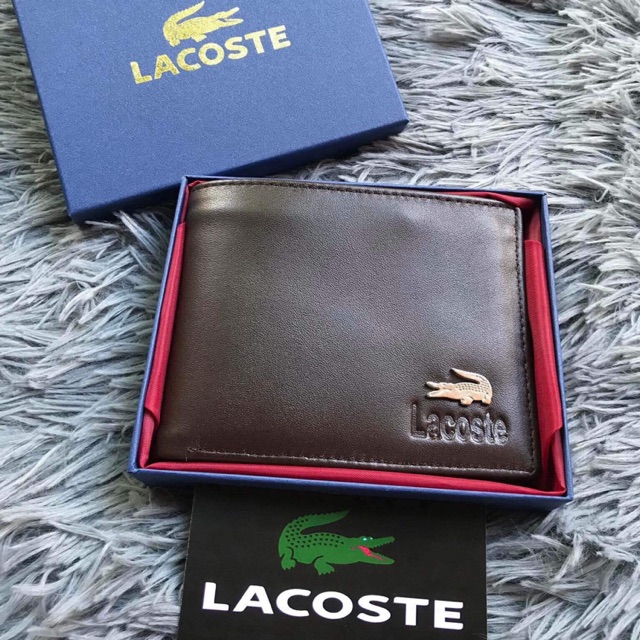 Ví nam da bò thật 100% Lacoste bao đẹp giá hấp dẩn