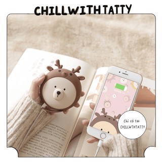 MÁY SƯỞI ẤM TAY KIÊM CHỨC NĂNG SẠC DỰ PHÒNG HÌNHGẤU CUTE | Chillwthtatty |