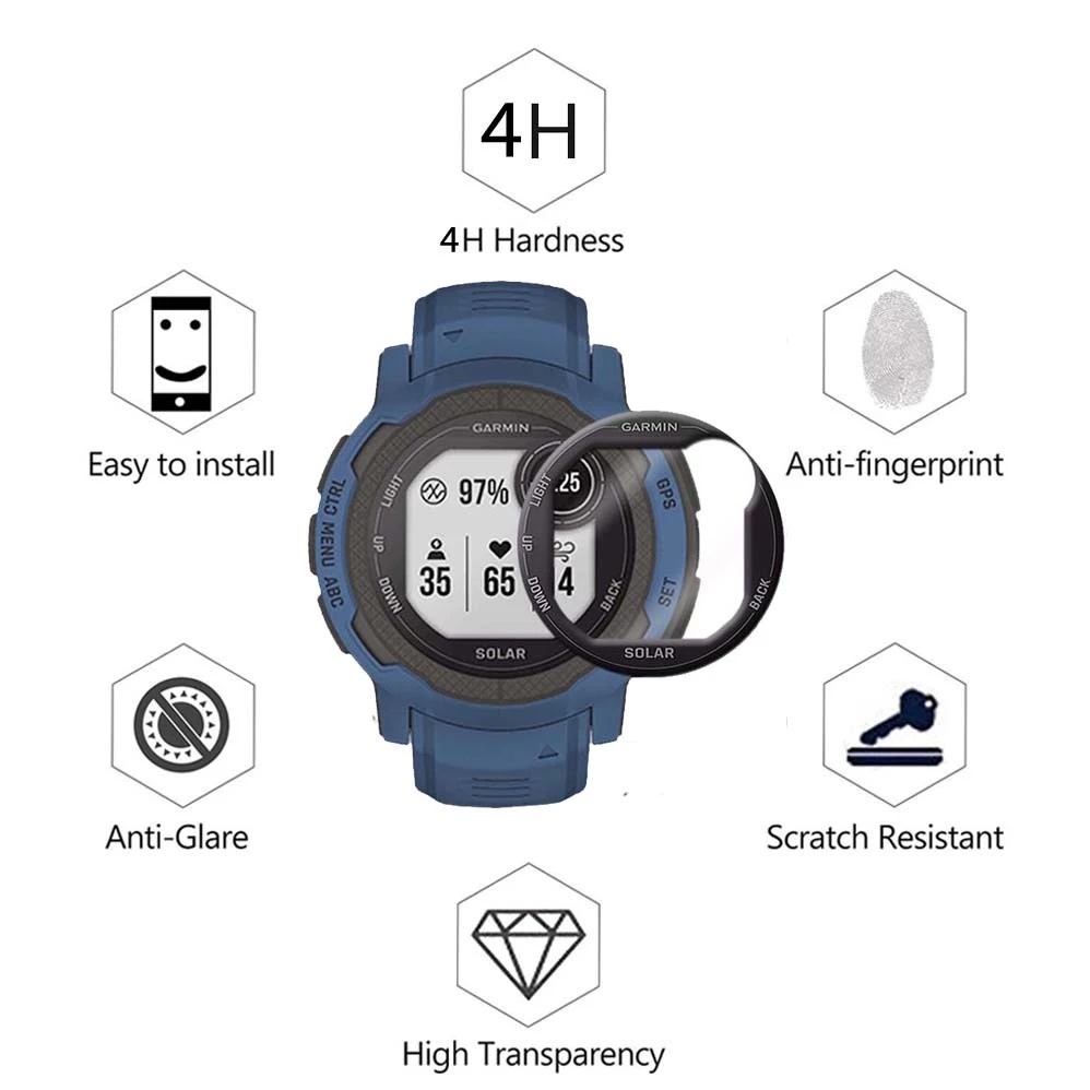 Miếng Dán Bảo Vệ Màn Hình Chống Trầy Cho Đồng Hồ Garmin Instinct 2 2S nti-