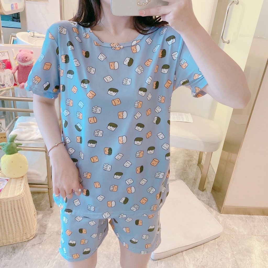 Set đồ ngủ thun đùi ulzzang DN015 (có ảnh thật) | BigBuy360 - bigbuy360.vn