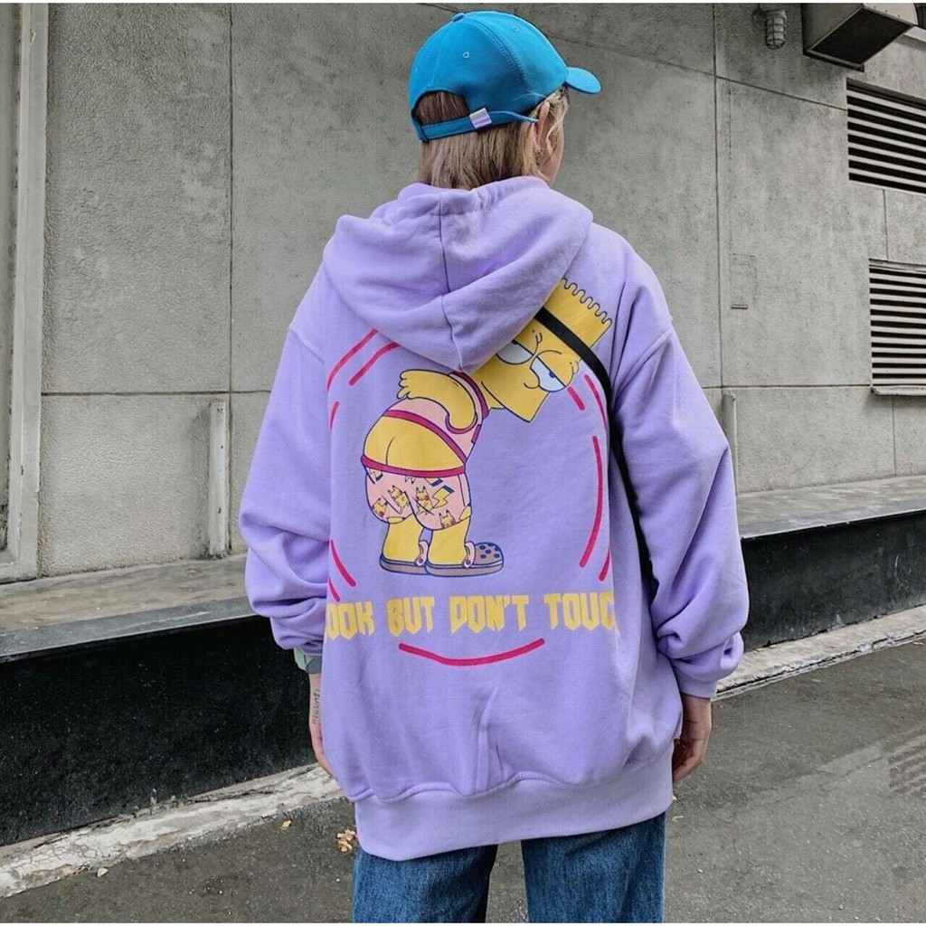 Áo hoodie nam nữ LOOK BUT DONT TOUCH - Áo khoác nam nữ cặp đôi unisex chất nỉ mềm mịn mặc chống nắng, lạnh mặc ấm.