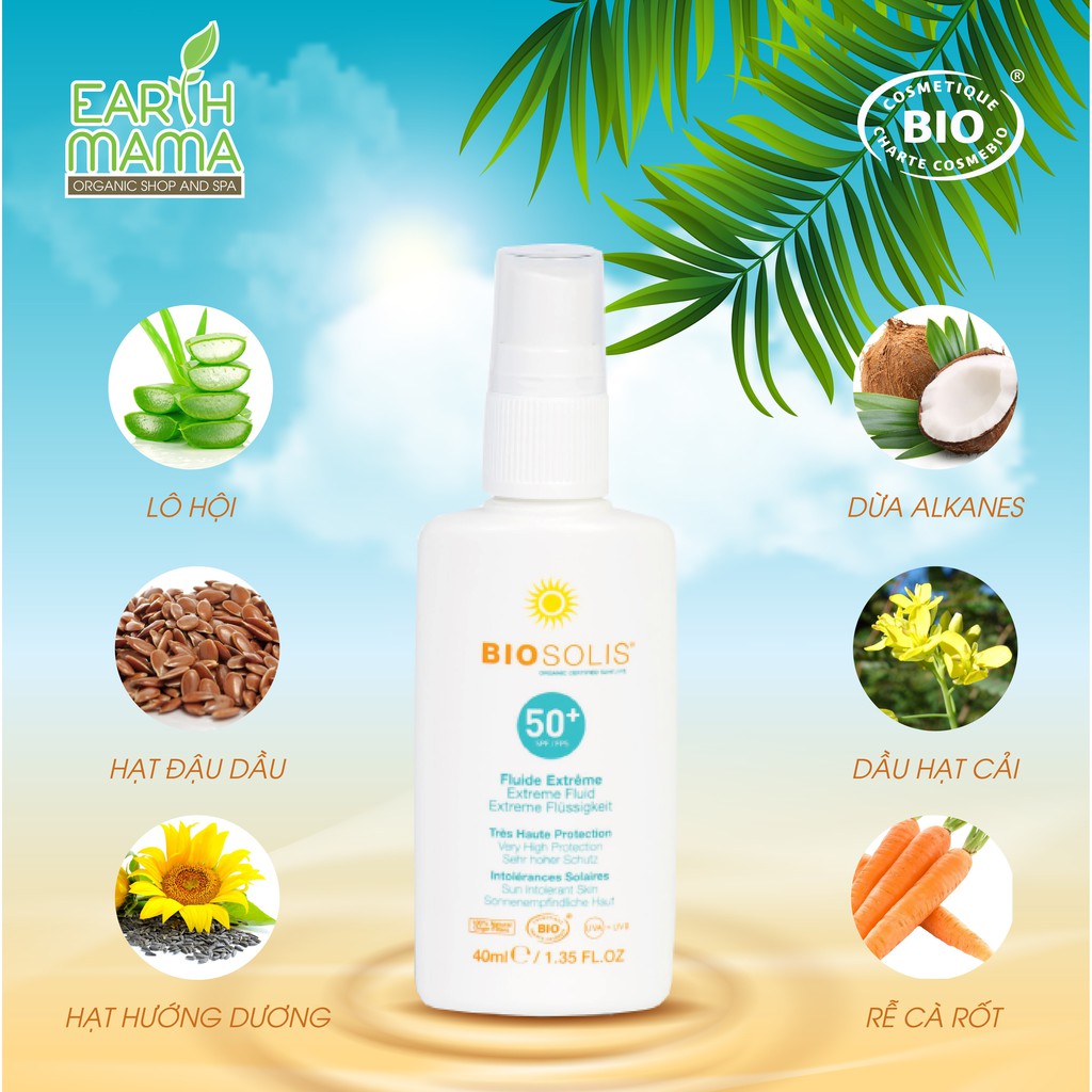 Sữa Chống Nắng Organic Bio Solis 50SPF 40ML