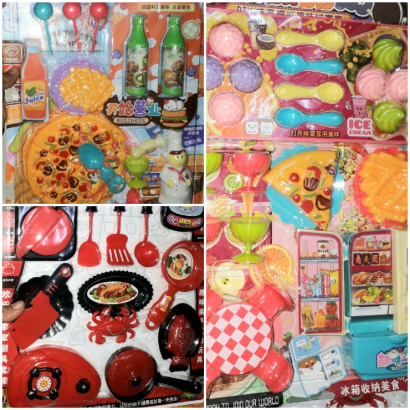 Một bộ đồ chơi nhà bếp cho bé bằng nhựa nhiều mẫu