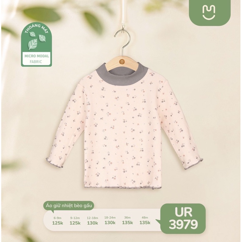 UALAROGO - Áo giữ nhiệt Ualarogo bèo gấu cho bé gái