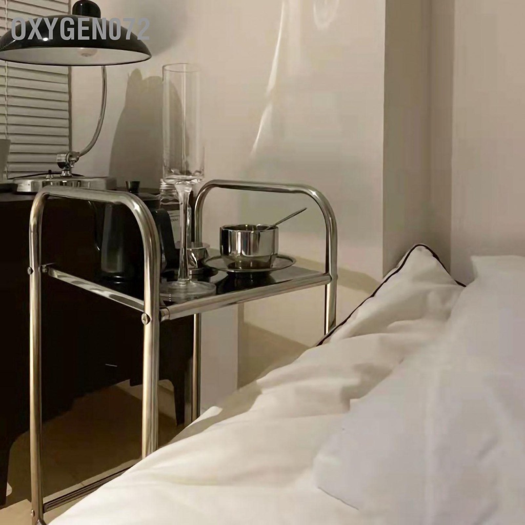 Kệ đựng đồ 2-3 tầng đa năng, kệ để đồ di động gấp gọn, giá kệ tiện ích trong nhà bếp nhà tắm và spa - bằng thép không gỉ Oxygen072