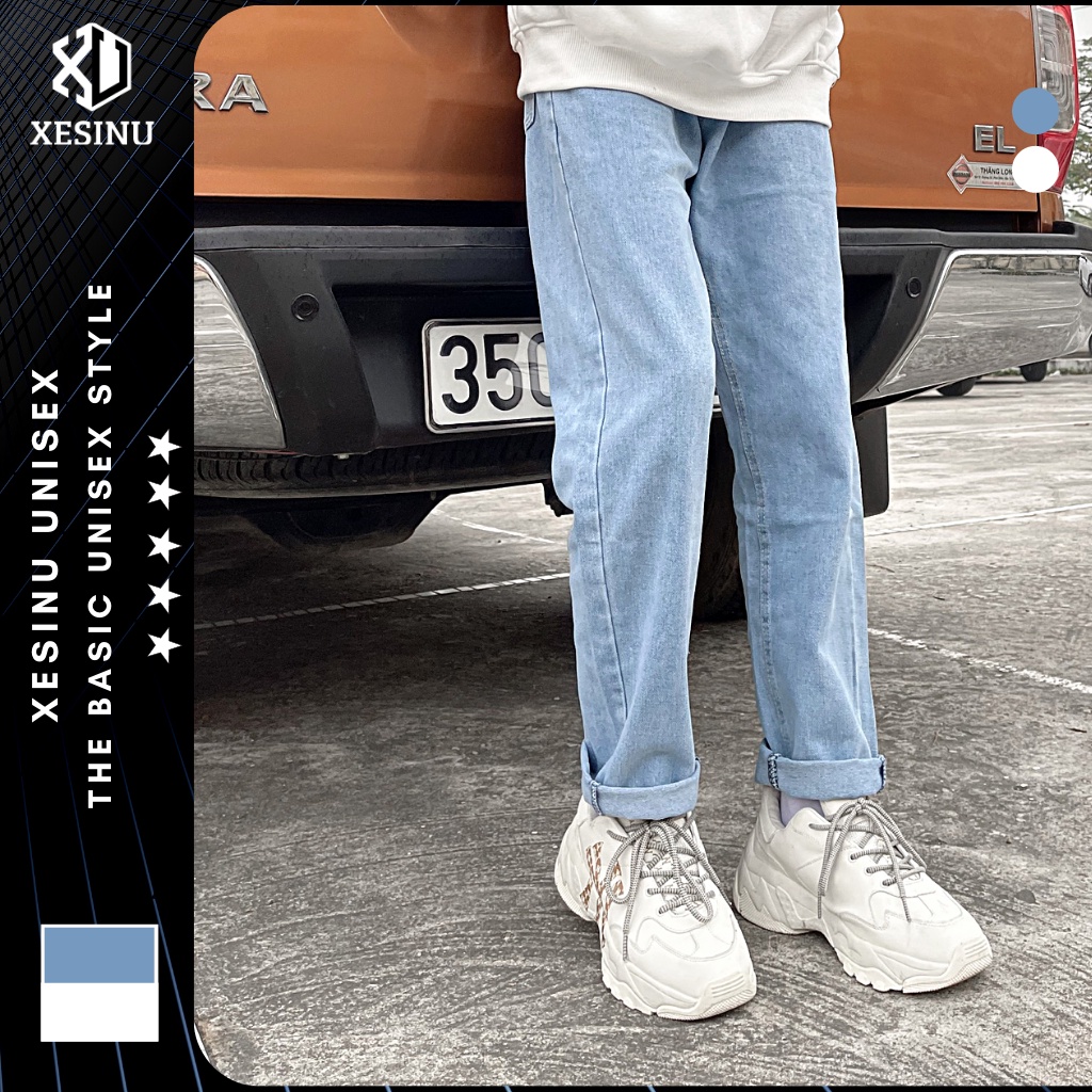 Quần Baggy Nam, Jeans Baggy Rách Xanh