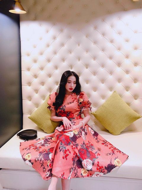Đầm xòe hoa tay con | BigBuy360 - bigbuy360.vn