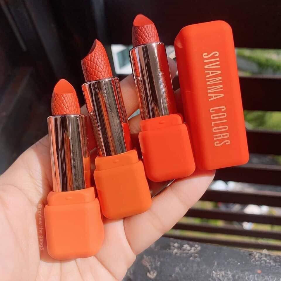 [KHÁNG NƯỚC] Set Son Thỏi 3 Cây Sivanna Colors In The Peach HF6028