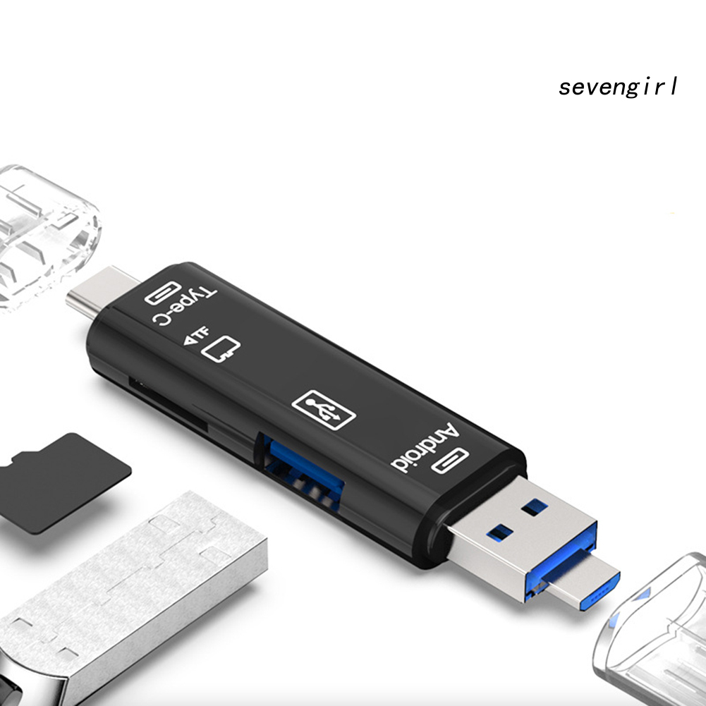 Đầu Đọc Thẻ Nhớ Usb 2.0 Type-C 3 Trong 1 | BigBuy360 - bigbuy360.vn