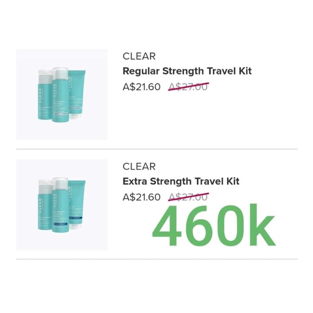 [sẵn] Regular - extra strength travel kit