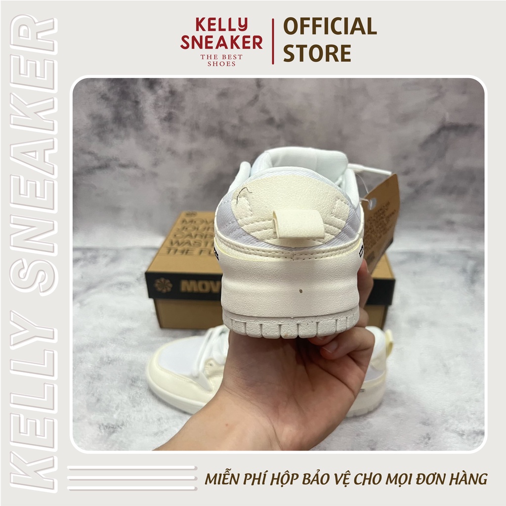 Giày Thể Thao Sneaker Dunk Low Disrupt 2 Brown Pale Màu Be Trắng - Bản Cao Cấp