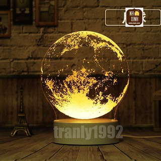 Đèn ngủ 3D TRÁI ĐẤT, đèn trang trí, quà tặng sinh nhật độc đáo