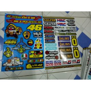 Combo hai tấm tem logo Sticker Vario-(GALFER-HRC-NITRON nền trắng) .