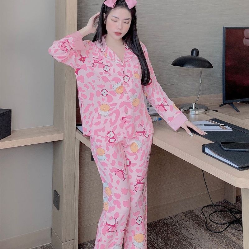 Bộ pijama, bộ ngủ mặc nhà lụa satin cao cấp mềm mịn, không xù